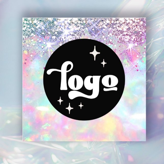 Tarjeta De Visita Cuadrada textura opal del logotipo (Subido por el creador)