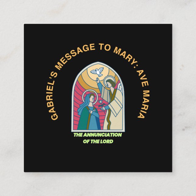 Tarjeta De Visita Cuadrada The Annunciation of the Lord (Reverso)