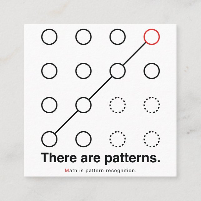 Tarjeta De Visita Cuadrada There_are_patterns (Anverso)