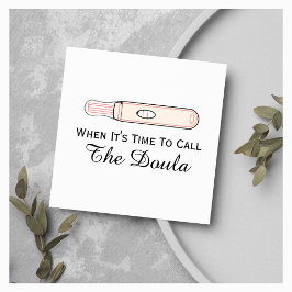 Tarjeta De Visita Cuadrada Tiempo De Llamar A Doula Pregnace