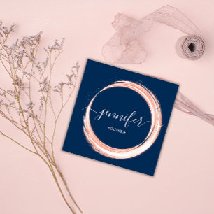 Tarjeta De Visita Cuadrada Tienda Boutique Profesional Belleza Marina Rosa