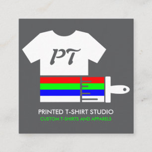 Tarjeta De Visita Cuadrada Tienda de ropa de vestir personalizada camiseta gr