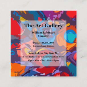 Tarjeta De Visita Cuadrada Tienda de venta al por menor Moderna Galería de Ar