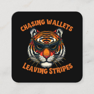 Tarjeta De Visita Cuadrada Tigre ladrón