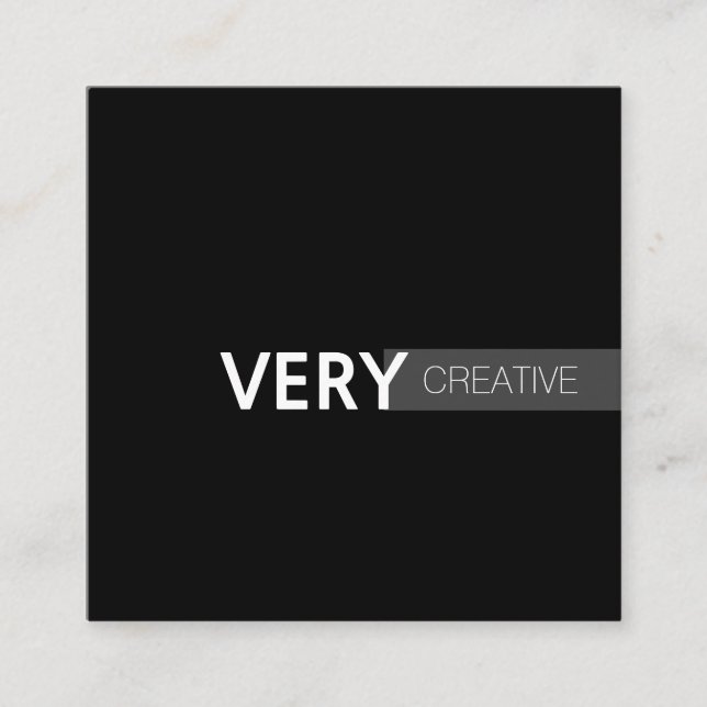 Tarjeta De Visita Cuadrada Tipo mixto | Moderno (Anverso)