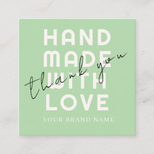 Tarjeta De Visita Cuadrada Tipografía minimalista elegante Oliva Cuadrado sim