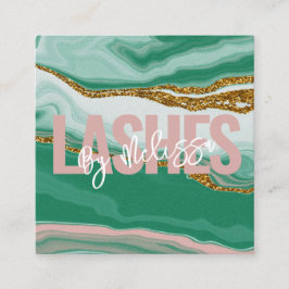 Tarjeta De Visita Cuadrada Tipografía moderna Belleza maquillaje Artista azot