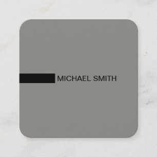 Tarjeta De Visita Cuadrada Titanio elegante minimalista y negro