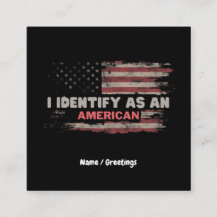 Tarjeta De Visita Cuadrada Título: Me Identifico Como Un Diseño De Bandera Es