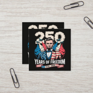 Tarjeta De Visita Cuadrada Tocando la guitarra 250 años