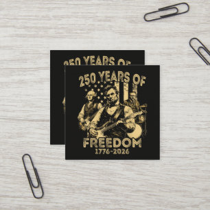 Tarjeta De Visita Cuadrada Tocar la guitarra 4 de julio 250 aniversario