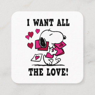 Tarjeta De Visita Cuadrada Todo el amor San Valentín