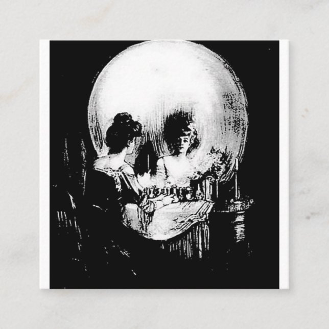 Tarjeta De Visita Cuadrada Todo Es Vanity Charles Allan Gilbert (Anverso)