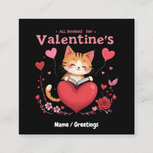 Tarjeta De Visita Cuadrada Todo preparado para San Valentín