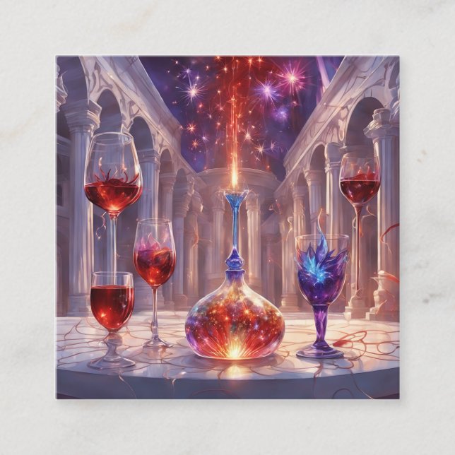 Tarjeta De Visita Cuadrada Todos los vampiros urbanos de estilo superrealismo (Anverso)