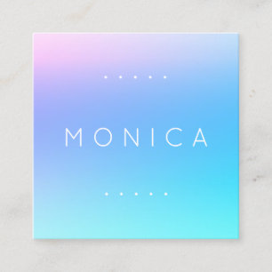 Tarjeta De Visita Cuadrada Tono azul cielo sedoso