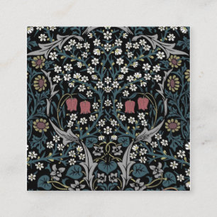 Tarjeta De Visita Cuadrada Tornillo negra de William Morris