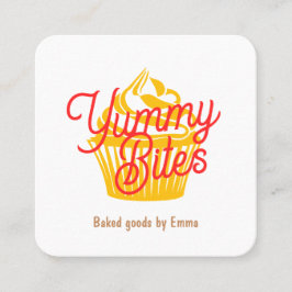 Tarjeta De Visita Cuadrada Torta o galleta