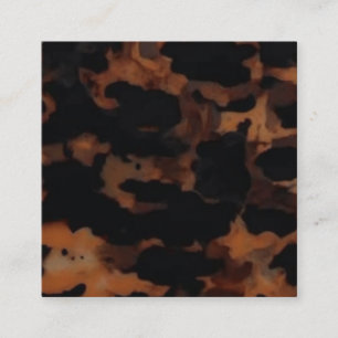 Tarjeta De Visita Cuadrada TortoisesHell Seamless Pattern, Moda TortoiseShell