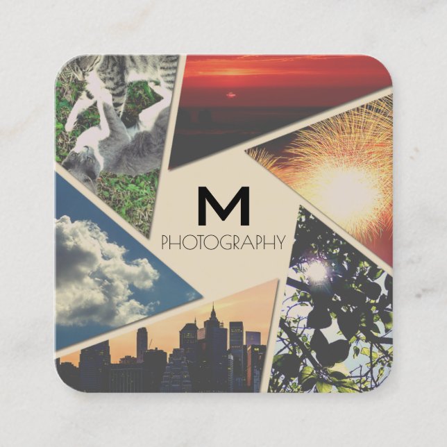 Tarjeta De Visita Cuadrada Traingles geométricos de las formas de la lente (Anverso)