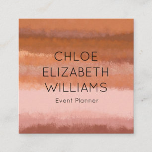 Tarjeta De Visita Cuadrada Trazas texturadas de color abstracto de ladrillo