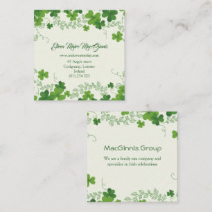 Tarjeta De Visita Cuadrada Trébol irlandés (trébol)