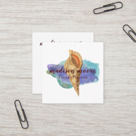 Tarjeta De Visita Cuadrada Trendy Seashell