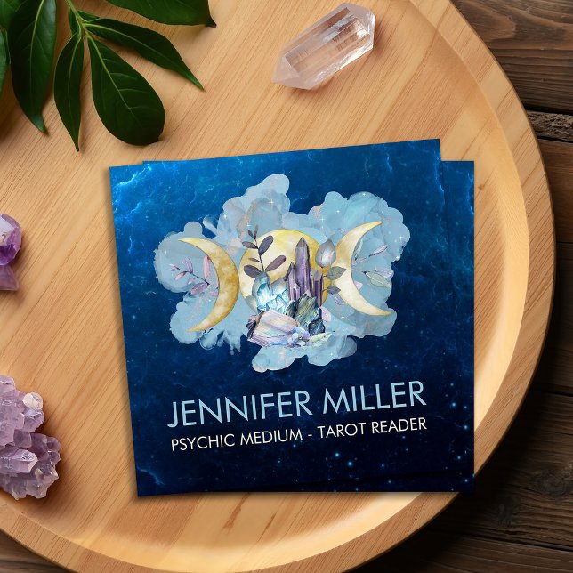 Tarjeta De Visita Cuadrada Triple luna - Cielo de nebulosa para cristales cur (Subido por el creador)