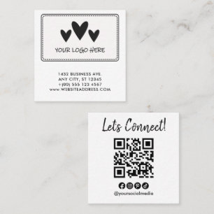 Tarjeta De Visita Cuadrada Tu Logo Conectemos Código QR