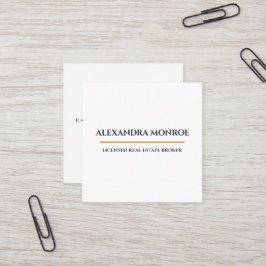 Tarjeta De Visita Cuadrada Ultra-Modern Real Estate Square Business Card