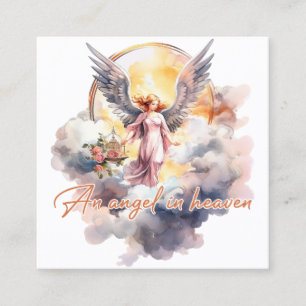 Tarjeta De Visita Cuadrada Un ángel en el cielo