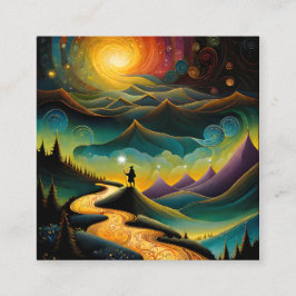 Tarjeta De Visita Cuadrada Un año sabático, si llega el momento, puede tener