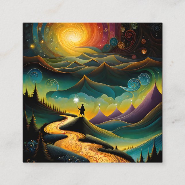 Tarjeta De Visita Cuadrada Un año sabático, si llega el momento, puede tener  (Anverso)