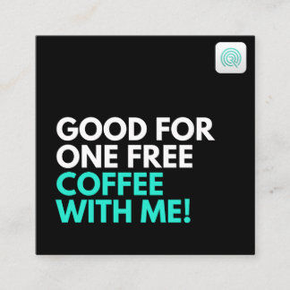Tarjeta De Visita Cuadrada Un café gratis conmigo