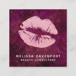 Tarjeta De Visita Cuadrada Un Purpurina rosado sexy levanta glamuroso