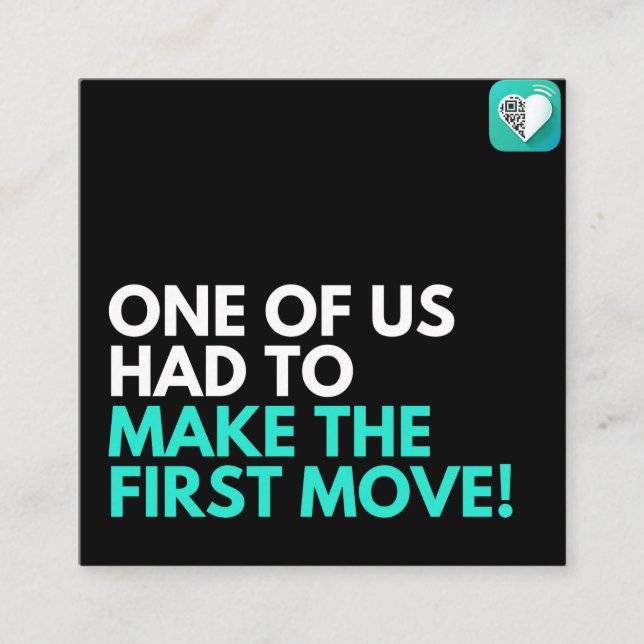 Tarjeta De Visita Cuadrada Uno de nosotros tenía que hacerlo (Anverso)