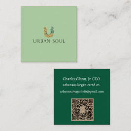 Tarjeta De Visita Cuadrada Urban Soul Vegano