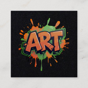 Tarjeta De Visita Cuadrada Urban Splash Art Graffiti Pulse Bold Street Expres
