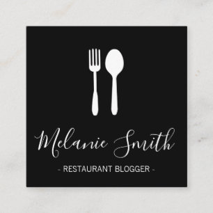 Tarjeta De Visita Cuadrada Utensilios