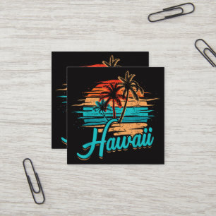 Tarjeta De Visita Cuadrada Vacaciones Tropicales en las Islas Hawaianas