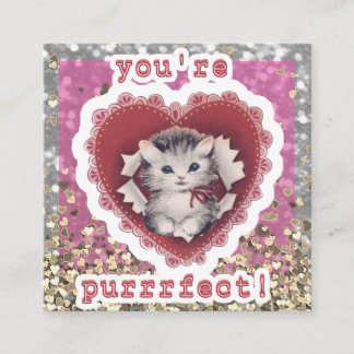 Tarjeta De Visita Cuadrada Valentine's Day Card for Classmates