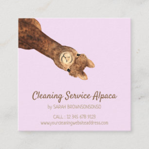 Tarjeta De Visita Cuadrada Vendedor de fibra de alpaca