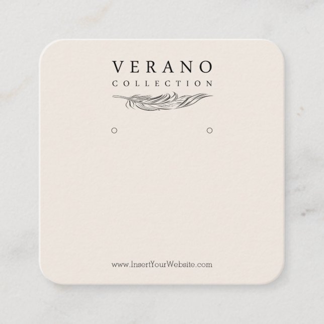 Tarjeta De Visita Cuadrada Verano Earring (Anverso)