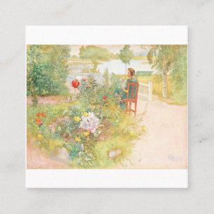 Tarjeta De Visita Cuadrada Verano En Sundborn Por Carl Larsson