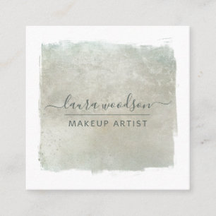 Tarjeta De Visita Cuadrada Verde sabio moderno