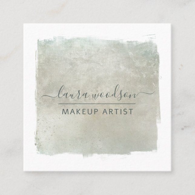 Tarjeta De Visita Cuadrada Verde sabio moderno (Anverso)