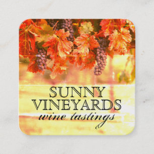 Tarjeta De Visita Cuadrada Vineyard Vintage