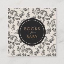 Vintage Black Botanical Floral Books para la Moda 