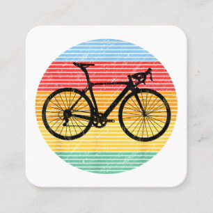 Tarjeta De Visita Cuadrada Vintage Carreras Bicicleta Funny Road Bike Racer G