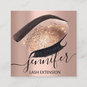 Tarjeta De Visita Cuadrada Vips de Artistas de Extensión de Eyelash Profesion